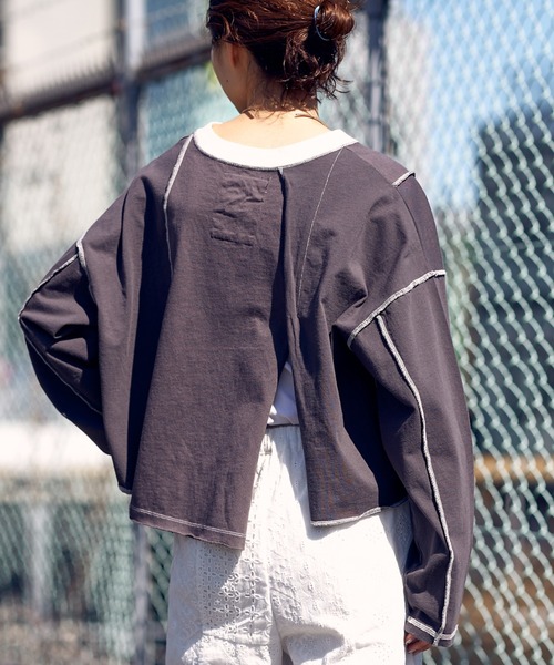 「etsinta」 長袖カットソー ONE SIZE ピンク レディース_画像6