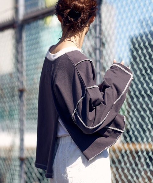「etsinta」 長袖カットソー ONE SIZE ピンク レディース_画像7