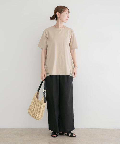 d.i.a. バックレースアップ 半袖Tシャツ ITEMS URBANRESEARCH（アイテムズ アーバンリサーチ） tシャツ 半袖