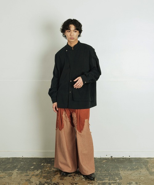「Aphlotus」 長袖シャツ LARGE オフホワイト メンズ_画像3
