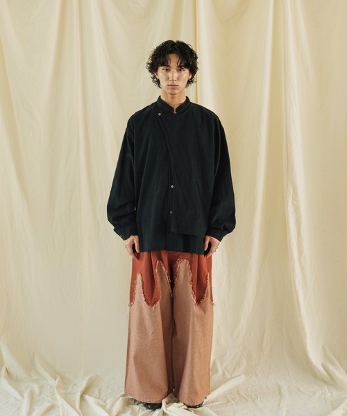 「Aphlotus」 長袖シャツ LARGE オフホワイト メンズ_画像7
