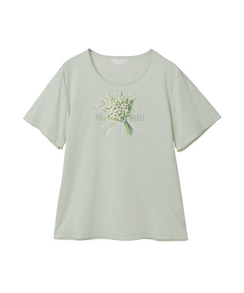 PINK HOUSE（ピンクハウス） tシャツ 半袖 スプリンクルポジープリント