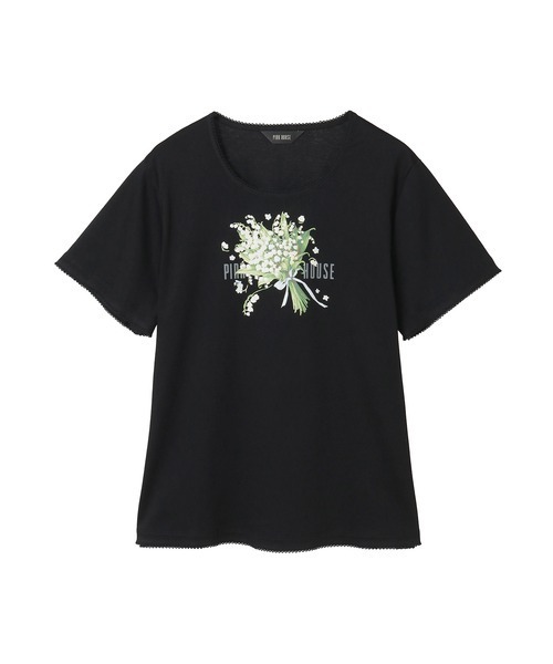 PINK HOUSE（ピンクハウス） tシャツ 半袖 スプリンクルポジープリント