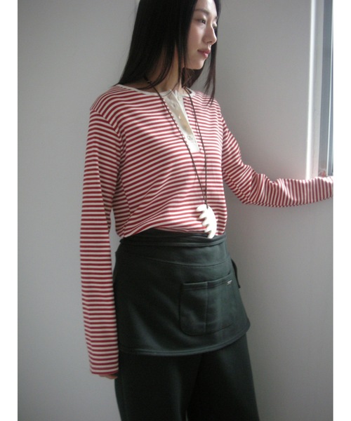 「Didot.showroom」 長袖カットソー FREE レッド レディース_画像3