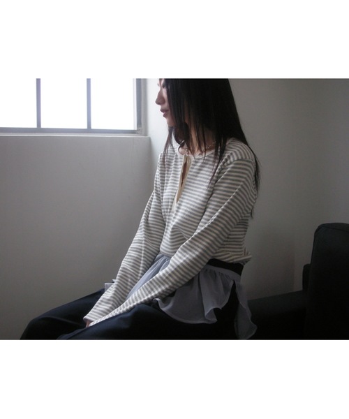 「Didot.showroom」 長袖カットソー FREE レッド レディース_画像5