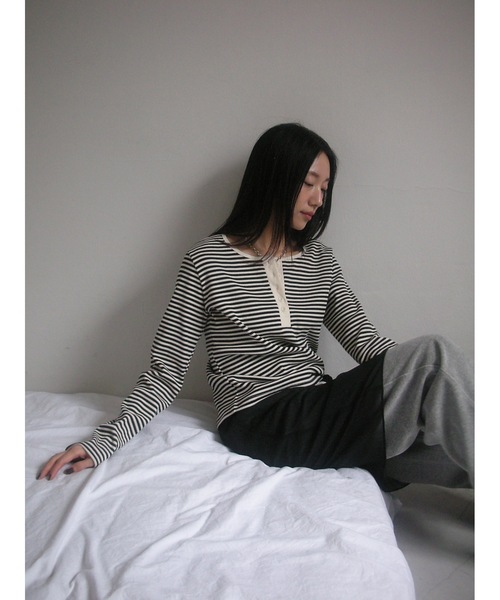 「Didot.showroom」 長袖カットソー FREE レッド レディース_画像7