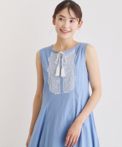 ローラアシュレイ ワンピース ノースリーブ（LAURA ASHLEY）（サイズ