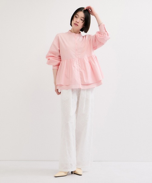 「LE CERCLE par rope'」 長袖ブラウス FREE ピンク レディース_画像6