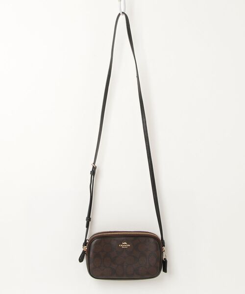 COACH（コーチ） シグネチャー柄 ミニカメラバッグ - ブラウン 