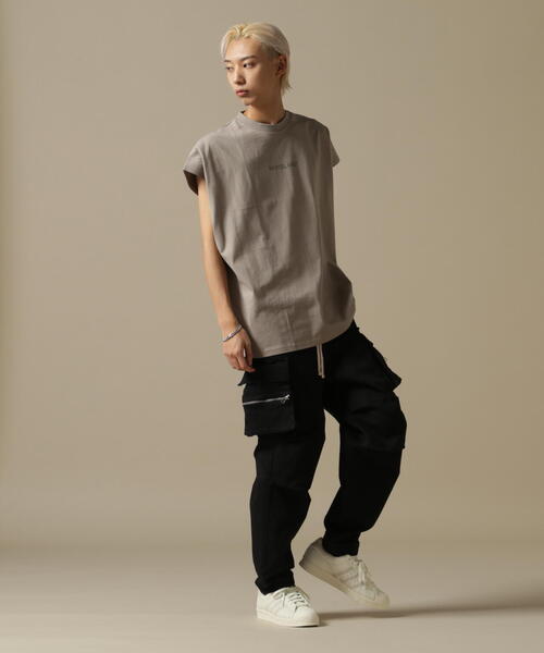 「DANKE SCHON」 カーゴパンツ MEDIUM ブラック メンズ_画像3