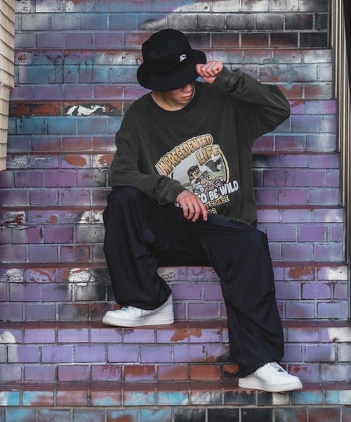 「SIDEWAY STANCE」 長袖Tシャツ MEDIUM グレー メンズ_画像4