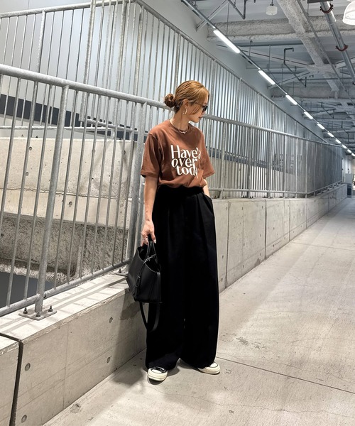 「ISOOK」 半袖Tシャツ FREE アイボリー レディース_画像7