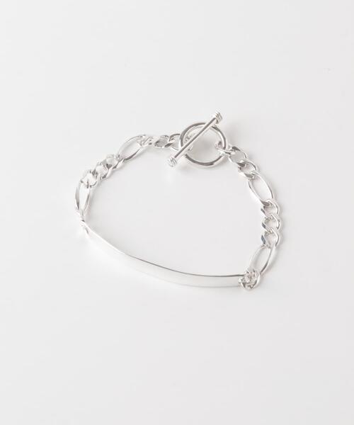 XOLO JEWELRY シルバーID ブレスレット XOLO ブレスレット XOLO ID FIGARO LINK BRACE 6MM メンズ : ZOZOTOWN