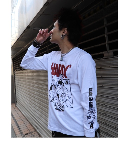 tシャツ 怪物くん ロングスリーブTシャツ(ムシャクシャホワイト