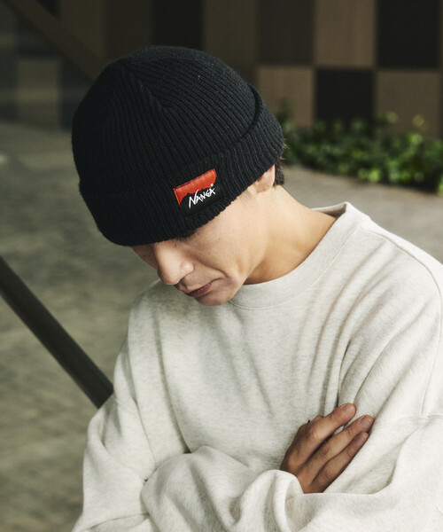 NANGA（ナンガ） ニット帽 ニットキャップ メンズ BOX LOGO BULKY