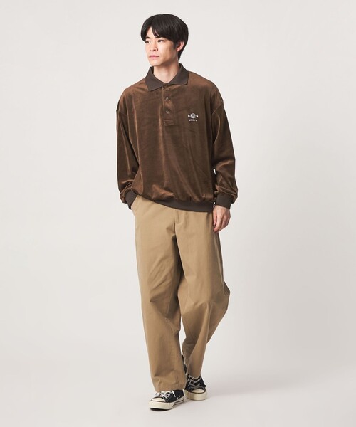 umbro（アンブロ） tシャツ 「別注」「UMBRO」ベロア 長袖 ポロシャツ