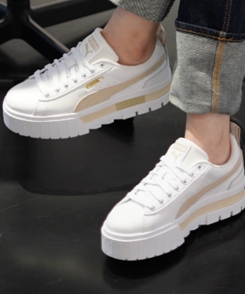 PUMA メイズレザースニーカー ウィメンズ セール 39%OFF】ウィメンズ メイズ レザー スニーカー(504008745