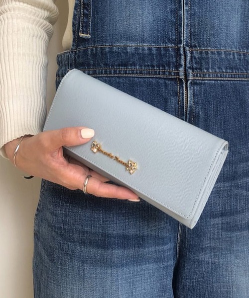 Samantha Thavasa 財布 ラメレザービジュー 長財布 レディース