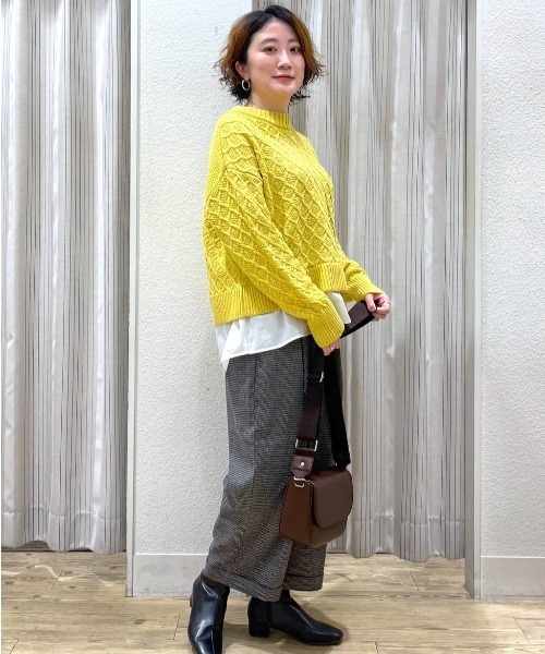 studio CLIP（スタディオクリップ） ニット 7G柄編みドッキングニット