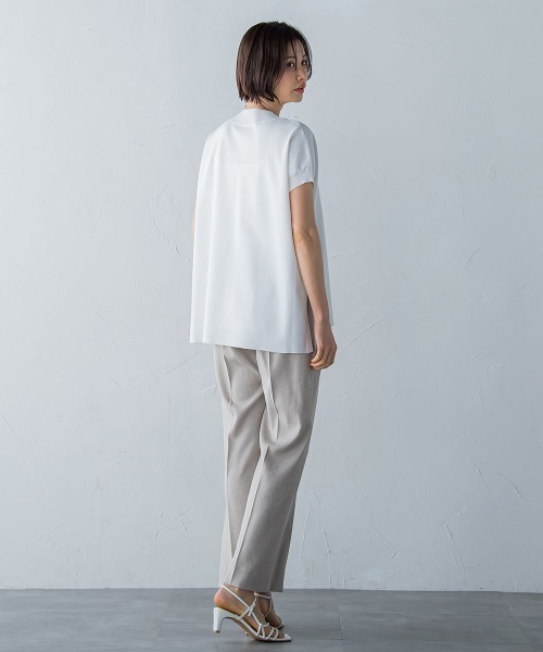 ニット 【洗えるニット】コットンアセテートVネックプルオーバー 洗えるニット