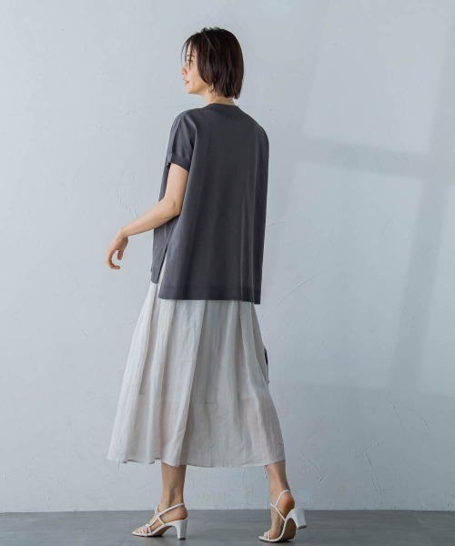 ニット 【洗えるニット】コットンアセテートVネックプルオーバー 洗えるニット