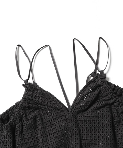キャミソール normment/ノーメント see through lace cami blouse ブラウス キャミソール メッシュトップス セール】normment/ノーメント see through lace cami blouse