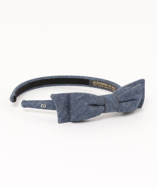 カチューシャ ALEXANDRE DE PARIS DENIM SERRE TETE ESTHER アレクサンドル ドゥ パリ デニム カチューシャの画像