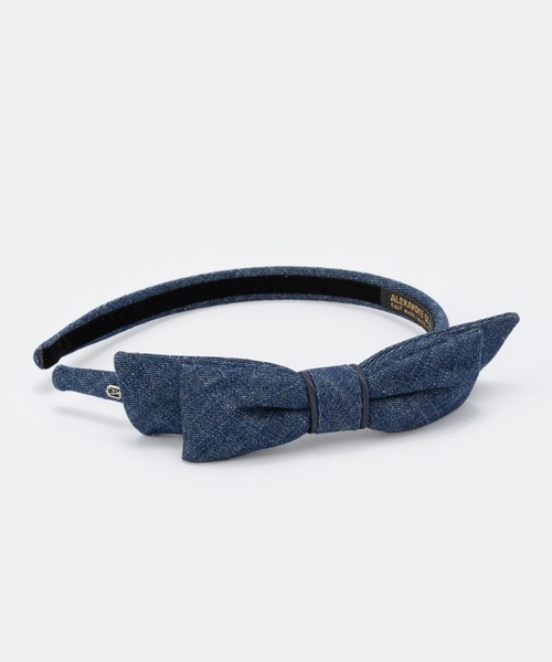 カチューシャ ALEXANDRE DE PARIS DENIM SERRE TETE ESTHER アレクサンドル ドゥ パリ デニム カチューシャの画像