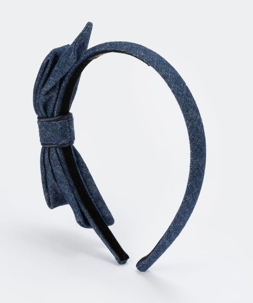 カチューシャ ALEXANDRE DE PARIS DENIM SERRE TETE ESTHER アレクサンドル ドゥ パリ デニム カチューシャの画像