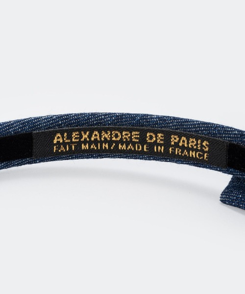 カチューシャ ALEXANDRE DE PARIS DENIM SERRE TETE ESTHER アレクサンドル ドゥ パリ デニム カチューシャの画像