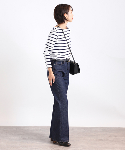 VERMEIL par iena コットン ボーダー ボートネック　プルオーバー VERMEIL par iena tシャツ Tシャツ コットン ボーダー ボート