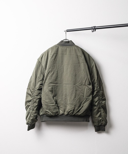 24246　レディース　中綿入り　MA-1ジャケット　カーキ　サイズＭ 24246レディース中綿入りMA-1ジャケットカーキサイズM
