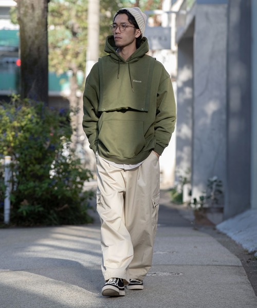 パーカー 2Way removable vest sweat  parka レディース メンズ