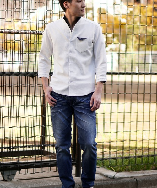 HIDEAWAYS NICOLE（ハイダウェイ ニコル） シャツ ブリスターエンボス