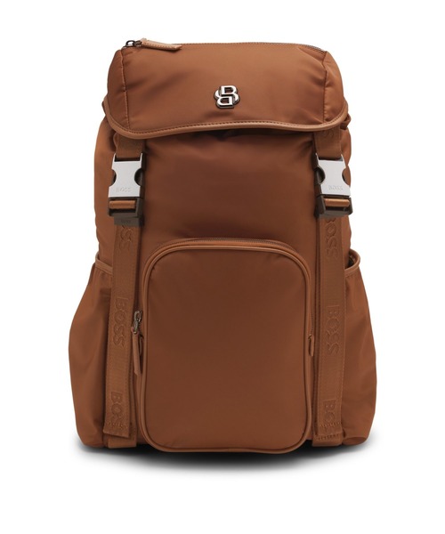【新品未使用】BOSS リュック 黒 合成皮革 ストライプデザイン Amazon.co.jp: [BOSS] [ボス] シグネチャー ストライプ フェイク