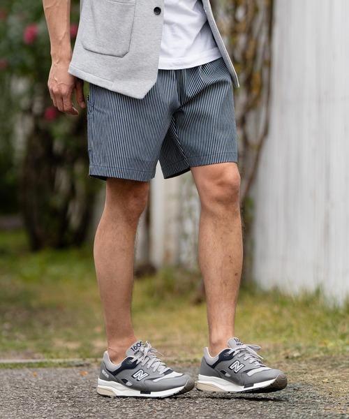 ストライプ柄ハーフパンツ ダークグレー S/M ストライプ柄ハーフパンツ ダークグレー S/M ストライプ柄ハーフ
