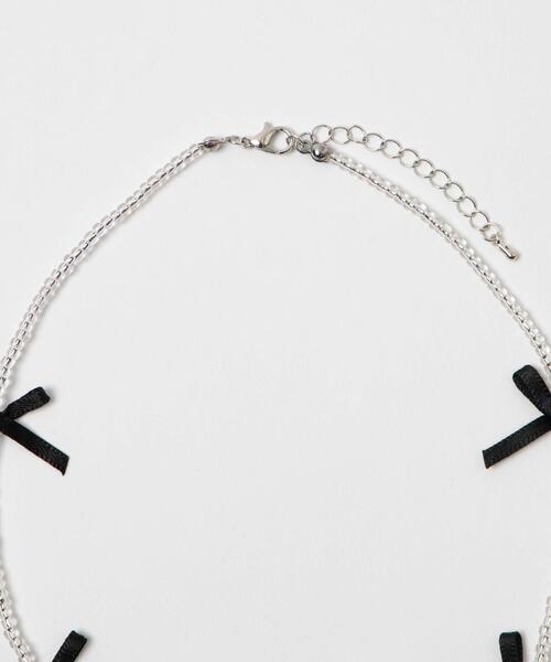 WEGO ネックレス WEGO/ビーズサテンリボンネックレス レディース  