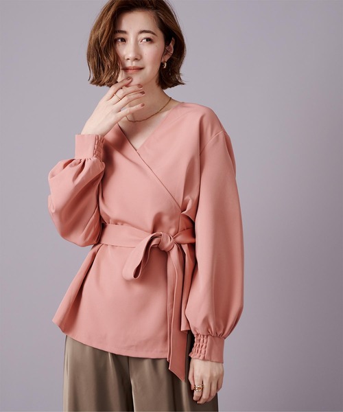 ur's（ユアーズ） ブラウス シャツ ベルト付ウエストタック