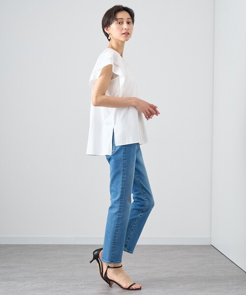 ANAYI ブラウス シャツ ブロードフレアスリーブ レディース