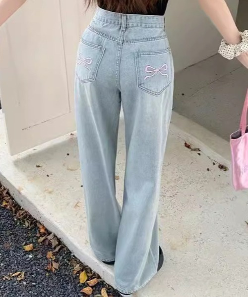 Frene バックリボンデザインデニムパンツ 予約]バックリボンデザインデニムパンツ – Frene