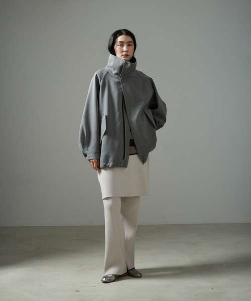 SALON adam et ropeリブレギンス＋ミニスカートセット【洗える】 SALON adam et rope' スカート リブレギンス＋ミニスカート