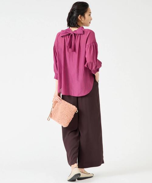 Tiara 2wayリボンブラウス TIARA｜2wayリボン7分袖ブラウス | Rakuten Fashion(楽天