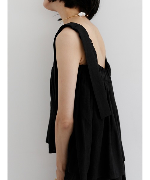 katrin TOKYO リネンフレアワンピース　黒 katrin TOKYO リネンフレアワンピース 黒 （セール】3way linen
