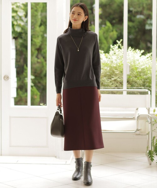 ニット セーター 「洗える」SOFT TOUCH WOOL リブ切り替え ニット レディース ニット セーター 「洗える」SOFT TOUCH WOOL リブ切り替え