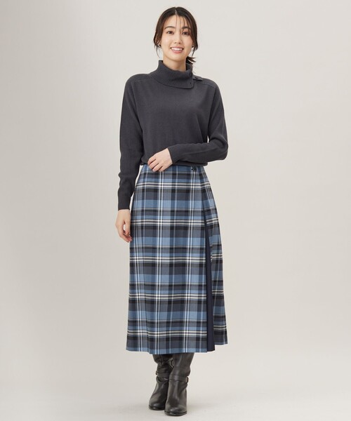 ニット セーター 「洗える」SOFT TOUCH WOOL リブ切り替え
