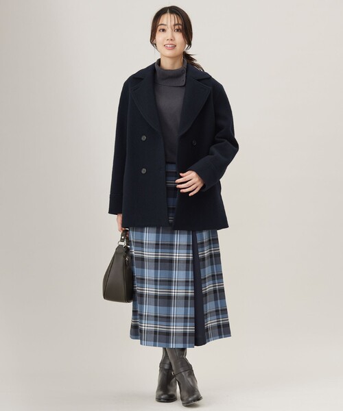 【洗える】SOFT TOUCH WOOL リブ切り替え ニット ニット セーター 「洗える」SOFT TOUCH WOOL リブ切り替え