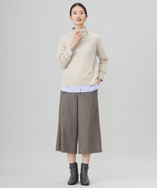 ニット セーター 「洗える」SOFT TOUCH WOOL リブ切り替え ニット レディース ニット セーター 「洗える」SOFT TOUCH WOOL リブ切り替え