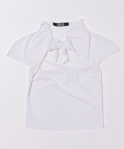 tシャツ STAINLESS/ステンレス/リボンカットソー レディース