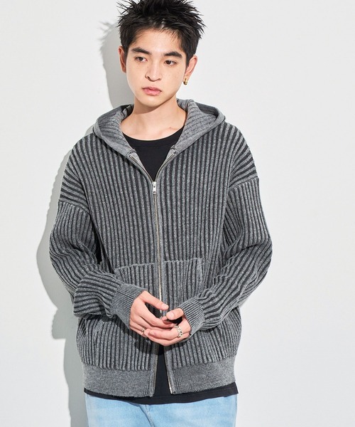 WEGO（ウィゴー） カーディガン WEGO/ヴィンテージライクZIPパーカー