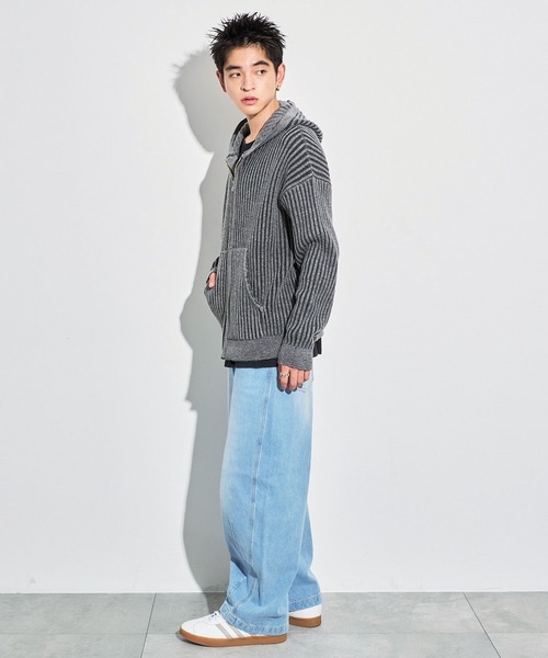 WEGO（ウィゴー） カーディガン WEGO/ヴィンテージライクZIPパーカー